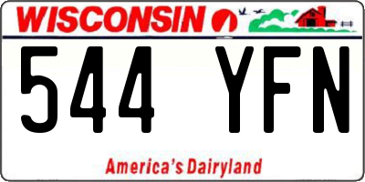 WI license plate 544YFN