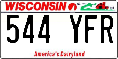 WI license plate 544YFR