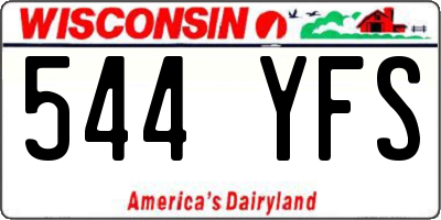 WI license plate 544YFS