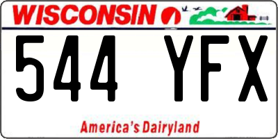 WI license plate 544YFX