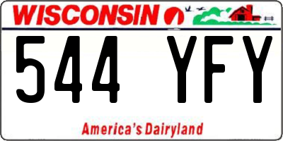 WI license plate 544YFY