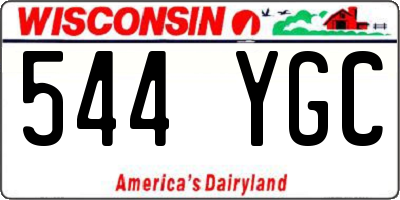WI license plate 544YGC