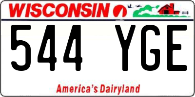 WI license plate 544YGE