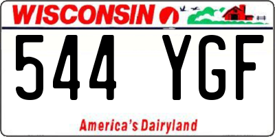 WI license plate 544YGF