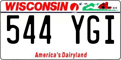 WI license plate 544YGI