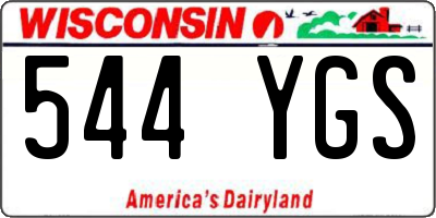 WI license plate 544YGS