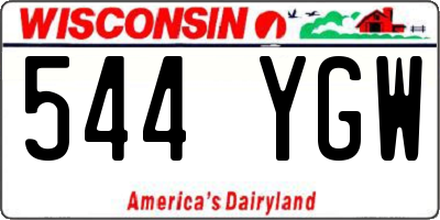 WI license plate 544YGW