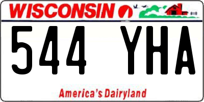 WI license plate 544YHA