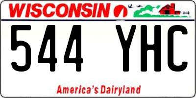 WI license plate 544YHC