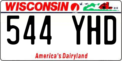 WI license plate 544YHD