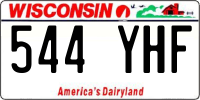 WI license plate 544YHF