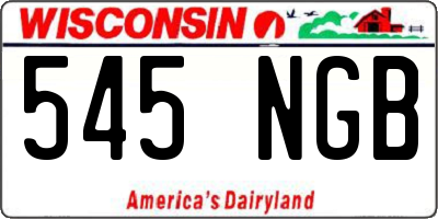WI license plate 545NGB