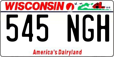 WI license plate 545NGH