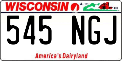 WI license plate 545NGJ