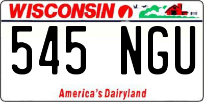 WI license plate 545NGU