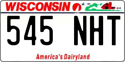 WI license plate 545NHT