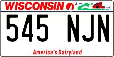 WI license plate 545NJN