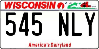 WI license plate 545NLY