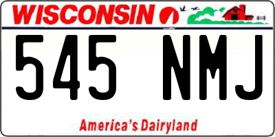 WI license plate 545NMJ