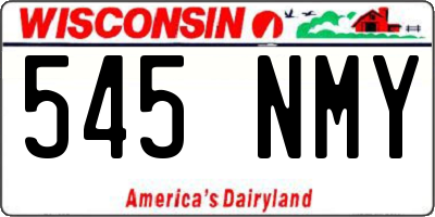 WI license plate 545NMY
