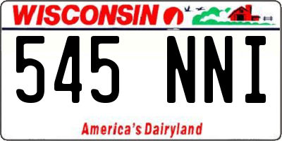 WI license plate 545NNI