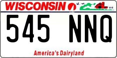 WI license plate 545NNQ