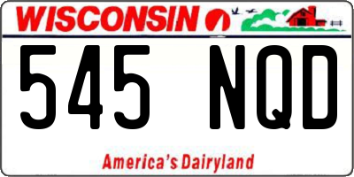 WI license plate 545NQD