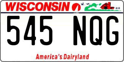 WI license plate 545NQG