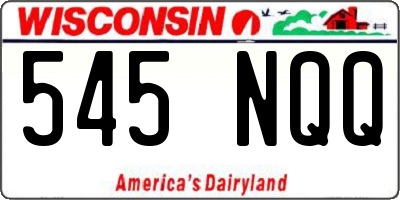 WI license plate 545NQQ