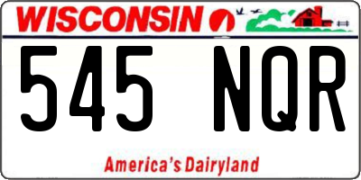 WI license plate 545NQR