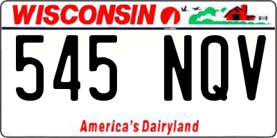 WI license plate 545NQV