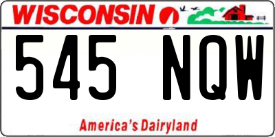 WI license plate 545NQW