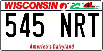 WI license plate 545NRT