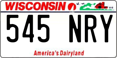 WI license plate 545NRY