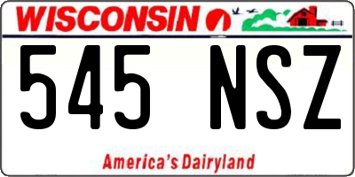 WI license plate 545NSZ