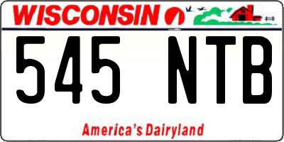 WI license plate 545NTB