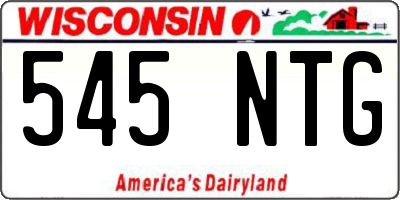 WI license plate 545NTG