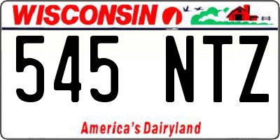 WI license plate 545NTZ