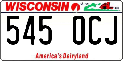 WI license plate 545OCJ