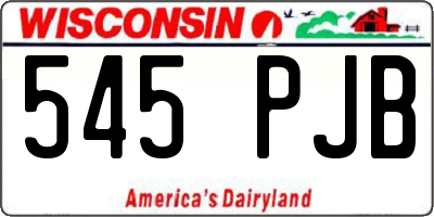 WI license plate 545PJB