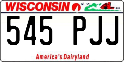 WI license plate 545PJJ