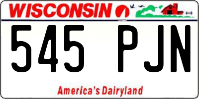 WI license plate 545PJN