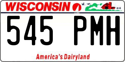 WI license plate 545PMH