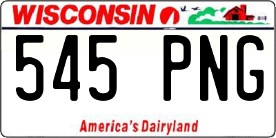 WI license plate 545PNG