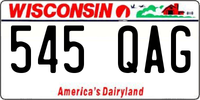 WI license plate 545QAG