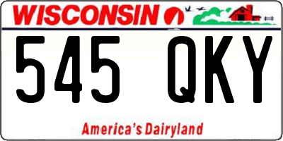 WI license plate 545QKY