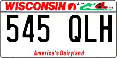 WI license plate 545QLH