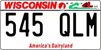 WI license plate 545QLM