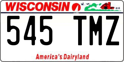 WI license plate 545TMZ
