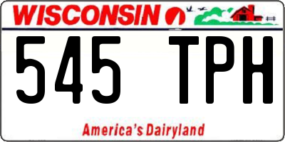 WI license plate 545TPH